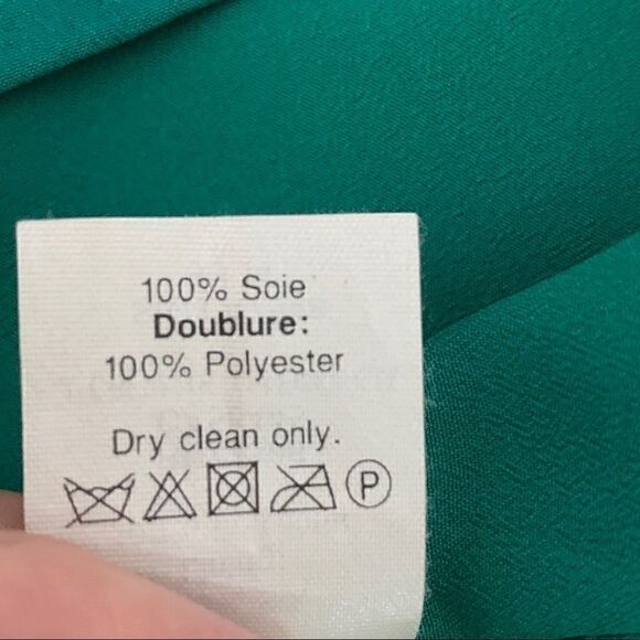 J. Crew Emerald Green silk twist tie back dress-4‎ - Picture 13 of 13